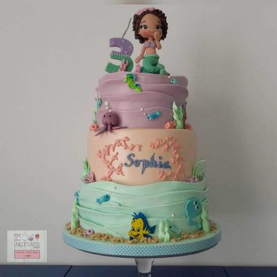 Anniversary Cake - Mermaid Cake - Cake by Unique Cake's Boutique