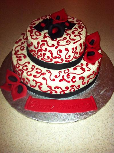 Red and Black Birthday - Cake by caymancake