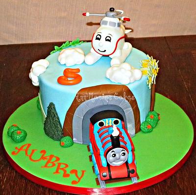 Thomas the Train and Harold the Helicopter - Cake by Ann-Marie Youngblood