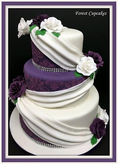 Purple wedding cake - Cake by Bobbie Bishop