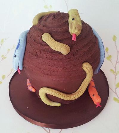Snakes In A Cake - Cake by Sarah Poole