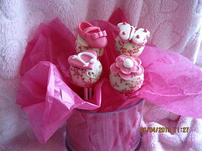 christening cake pop's - Cake by jen lofthouse