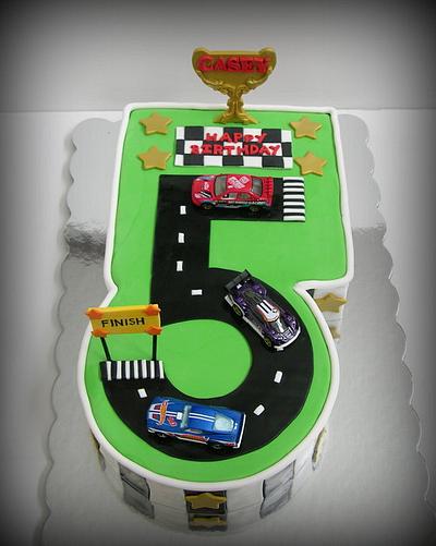 Boy's Racetrack Cake - Cake by Craving Cake