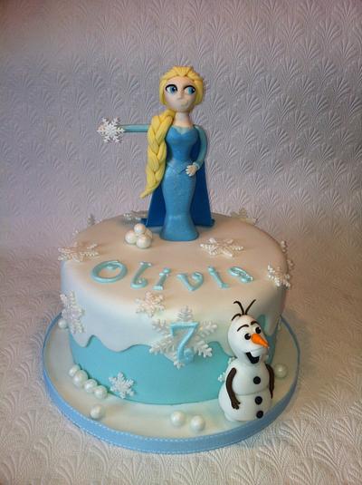 Frozen style cake - Cake by Queen of Hearts Cakes