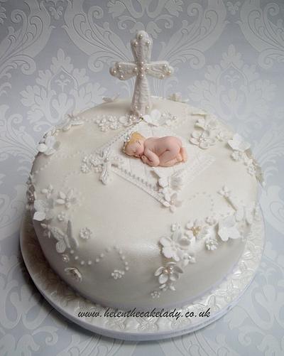 My Daughters Christening Cake - Cake by Helen Fletcher