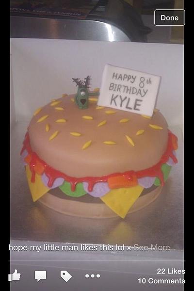 Crabby Patty Hamburger - Cake by Julie Anderson