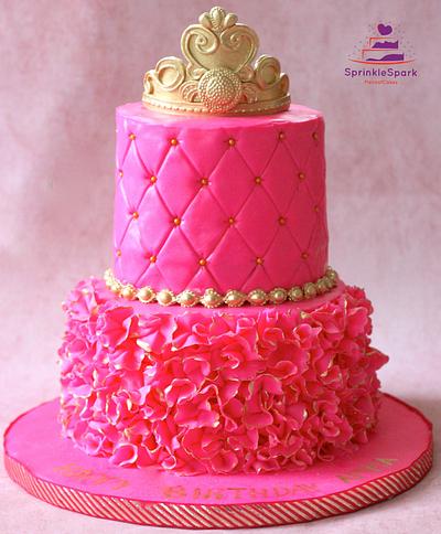 Ruffled Tiara Cake - Cake by SprinkleSpark