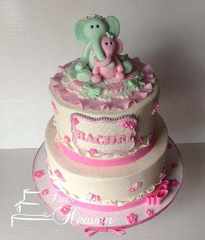 Elephant baby shower cake - Cake by Edible Sugar Art