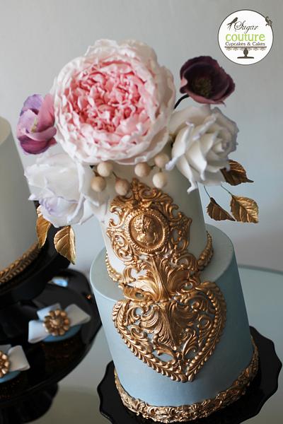 Baroque gold cake - Cake by SugarCoutureCR