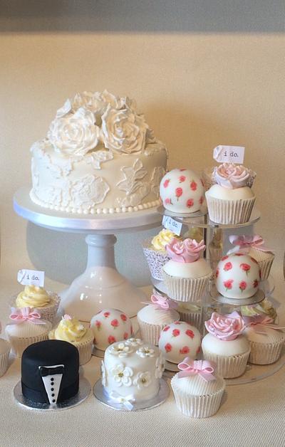 Selection of wedding cakes and cupcakes - Cake by Debbie