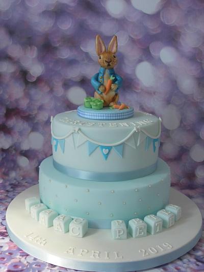 Peter Rabbit Christening cake. - Cake by Karen's Cakes And Bakes.