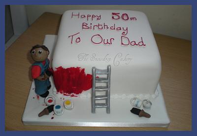 Little painter man - Cake by The Snowdrop Cakery