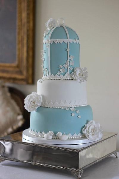 Wedgewood Birdcage with Lovebirds - Cake by TLC