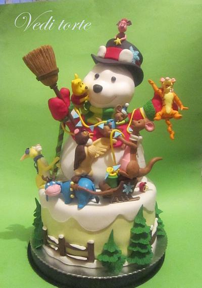 Winnie pooh snowman - Cake by Vedi torte