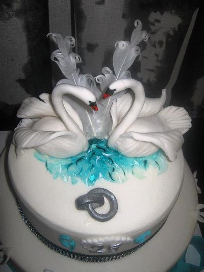 romantic wedding cake - Cake by COMANDATORT