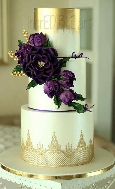 Alluring Purple - Wedding cake - Cake by Rumana Jaseel