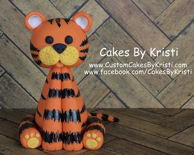 Fondant Tiger Figurine - Cake by Cakes By Kristi