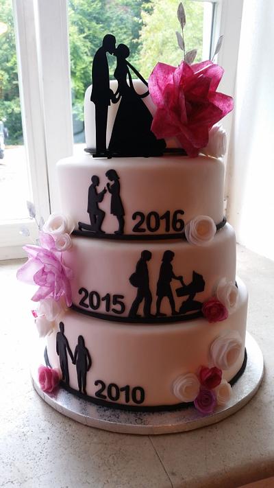 Romantic Wedding Cake - Cake by Cindy Genua 