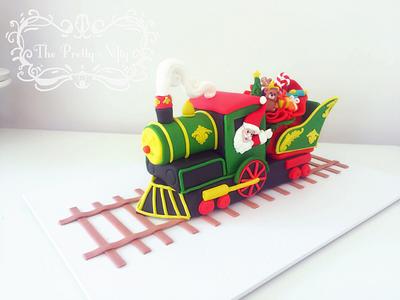 Santa’s Steam Train - Cake by Edelcita Griffin (The Pretty Nifty)