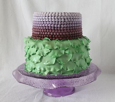 Mermaid inspired Petal and Pearl cake - Cake by Sarah F