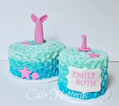 Mermaid Birthday and Smash Cake - Cake by Donna Tokazowski- Cake Hatteras, Martinsburg WV