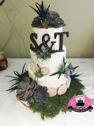 Terrarium Wedding Cake - Cake by Cakes ROCK!!!  