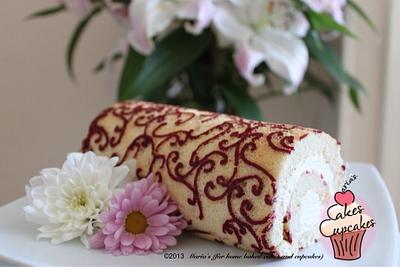 Patterned Swiss roll - Cake by Maria's