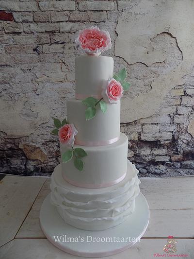 Weddingcake - Cake by Wilma's Droomtaarten