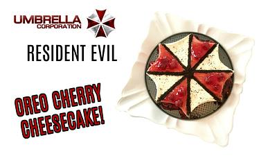 RESIDENT EVIL UMBRELLA CHERRY CHEESECAKE! - Cake by Miss Trendy Treats