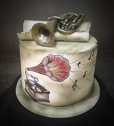 Handpainted Music Cake - Cake by  Sue Deeble