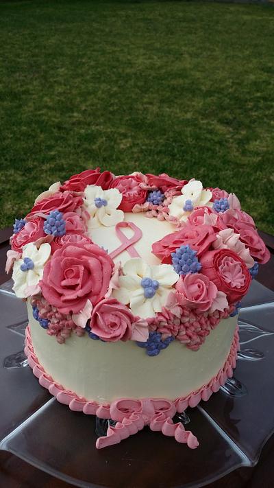 For Breast Cancer Charity Event - Love Your Sister - Cake by Lisa-Jane Fudge