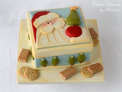 Christmas Cookie Tin Cake - Cake by CakeHeaven by Marlene