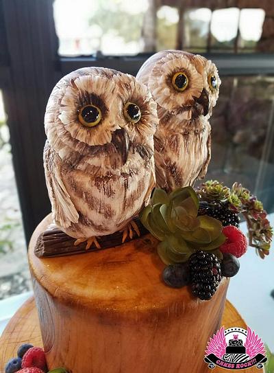 Owl Wedding Cake - Cake by Cakes ROCK!!!  