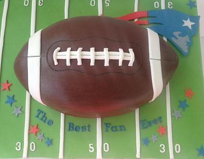 Patriots football cake - Cake by BAKED