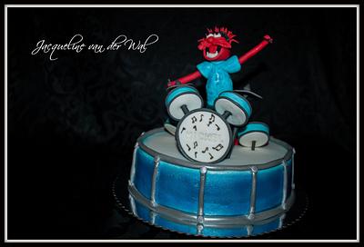 for my sons best friend who loves to drum and becomes 10 years i made this muppet - Cake by Jacqueline
