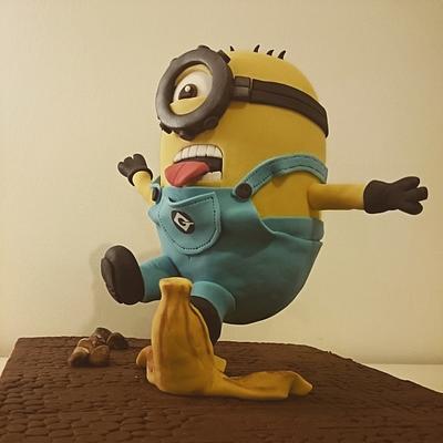 Anti-gravity minion cake!!  - Cake by The Little Cake Factory 