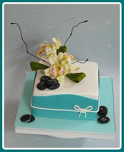 Orchids in an oriental arrangement - Cake by Silvia Caeiro Cakes
