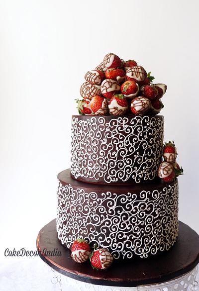Choco Strawberry Cake - Cake by Prachi Dhabaldeb