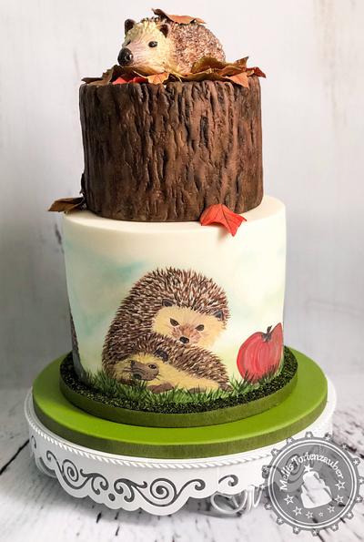 Hedgehog hand painted - Cake by MellisTortenzauber