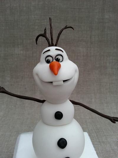 Olaf -  Frozen - Cake by Sugarwhizz