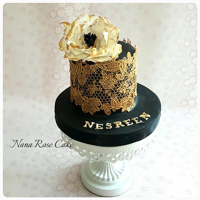 Black and Gold Cake  - Cake by Nana Rose Cake 