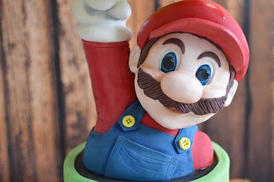 Super Mario block busting cake. - Cake by AmyLea