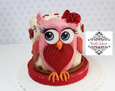 Vintage owl cake - Cake by Natalia Salazar