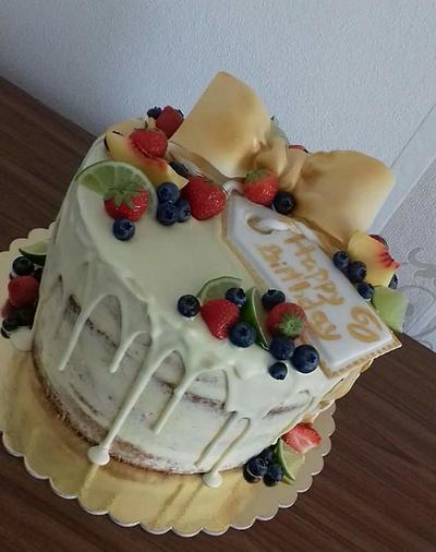 Birthday fruit cake - Cake by Ellyys
