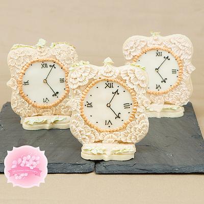Antique Royal Icing Lace Clock Cookies - Cake by Bobbie