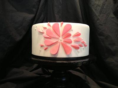 Pink Flower Cake - Cake by SugarBritchesCakes