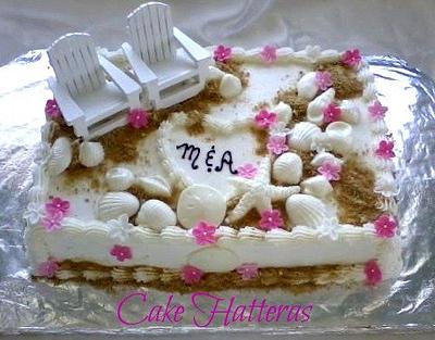 Beach Wedding cake - Cake by Donna Tokazowski- Cake Hatteras, Martinsburg WV