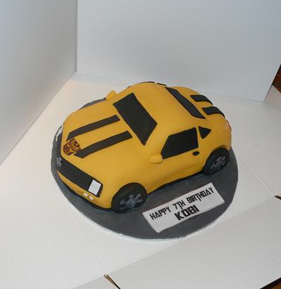 Bumblebee Transformers Cake  - Cake by Krazy Kupcakes 