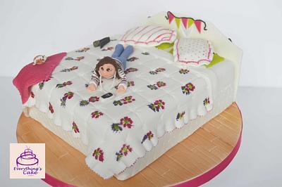 Lounging on a bed! - Cake by Everything's Cake