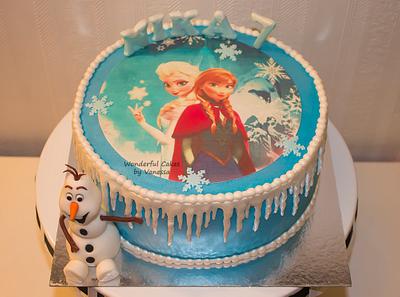 Frozen with Olaf - Cake by Vanessa